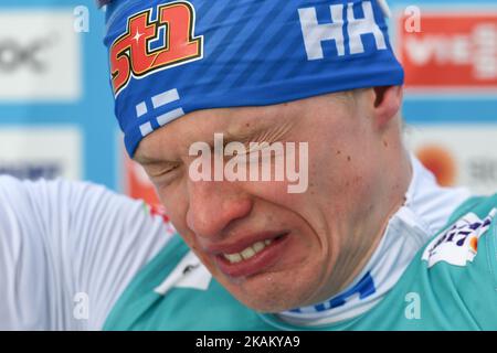 Iivo Niskanen aus Finnland gewinnt bei der FIS Nordischen Ski-Weltmeisterschaft 2017 in Lahti das Einzel-Classic-Finale der Herren 15km. Am Mittwoch, den 29. Februar 2017, in Lahti, Finnland. Foto von Artur Widak *** Bitte nutzen Sie die Gutschrift aus dem Kreditfeld *** Stockfoto