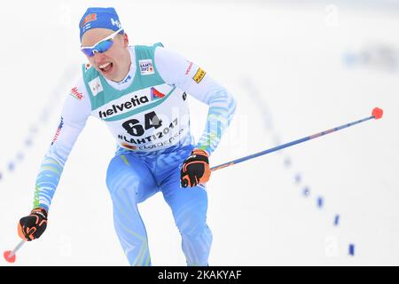 Iivo Niskanen aus Finnland gewinnt bei der FIS Nordischen Ski-Weltmeisterschaft 2017 in Lahti das Einzel-Classic-Finale der Herren 15km. Am Mittwoch, den 29. Februar 2017, in Lahti, Finnland. Foto von Artur Widak *** Bitte nutzen Sie die Gutschrift aus dem Kreditfeld *** Stockfoto