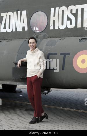 Ariadna Gil nimmt am 6. März 2017 an der Fotoansichtsbehörde „Zona Hostil“ auf der Militärbasis FAMET in Colmenar Viejo, Spanien, Teil. (Foto von Oscar Gonzalez/NurPhoto) *** Bitte benutzen Sie die Gutschrift aus dem Kreditfeld *** Stockfoto