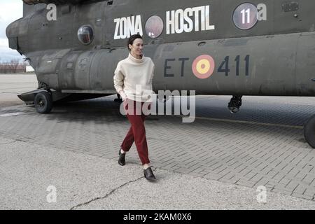 Ariadna Gil nimmt am 6. März 2017 an der Fotoansichtsbehörde „Zona Hostil“ auf der Militärbasis FAMET in Colmenar Viejo, Spanien, Teil. (Foto von Oscar Gonzalez/NurPhoto) *** Bitte benutzen Sie die Gutschrift aus dem Kreditfeld *** Stockfoto