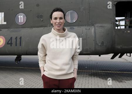 Ariadna Gil nimmt am 6. März 2017 an der Fotoansichtsbehörde „Zona Hostil“ auf der Militärbasis FAMET in Colmenar Viejo, Spanien, Teil. (Foto von Oscar Gonzalez/NurPhoto) *** Bitte benutzen Sie die Gutschrift aus dem Kreditfeld *** Stockfoto