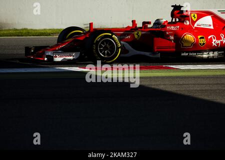 RÄIKKÖNEN Kimi (FIN) Ferrari SF70-H Team scuderia Ferrari im Einsatz während der Formel 1-Wintertests auf dem Circuit de Catalunya am 10. März 2017 in Montmelo, Spanien. (Foto von Xavier Bonilla/NurPhoto) *** Bitte nutzen Sie die Gutschrift aus dem Kreditfeld *** Stockfoto