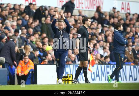 Millwall-Manager Neil Harris während des Emirates FA Cup - Sixth Round Spiels zwischen Tottenham Hotspur und Millwall in der White Hart Lane, London, England am 12. März 2017. (Foto von Kieran Galvin/NurPhoto) *** Bitte benutzen Sie die Gutschrift aus dem Kreditfeld *** Stockfoto