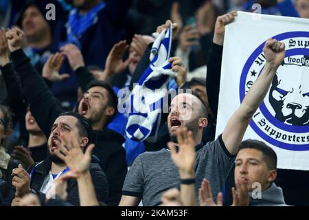 Fans von Porto am 14. März 2017 im Juventus-Stadion in Turin, Italien. (Foto von Matteo Ciambelli/NurPhoto) *** Bitte nutzen Sie die Gutschrift aus dem Kreditfeld *** Stockfoto