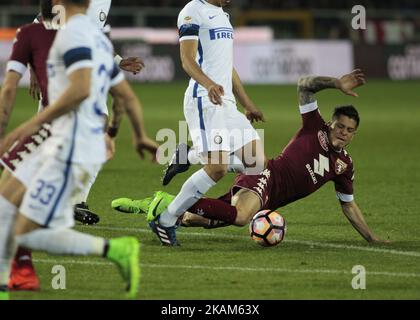 Juan Iturbe im Einsatz während des Serie A-Spiels zwischen dem FC Turin und dem FC Internazionale im Stadio Olimpico di Torino am 18. März 2017 in Turin, Italien. (Foto von Loris Roselli/NurPhoto) *** Bitte benutzen Sie die Gutschrift aus dem Kreditfeld *** Stockfoto