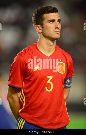 Jose Luis Gaya (FC Valencia) beim Freundschaftsspiel der Nationalmannschaften U21 von Spanien gegen Dänemark im Stadion von Névina Condomina, Murcia, SPANIEN. März 23. 2017 . (Foto von Jose Breton/Nurphoto) (Foto von Jose Breton/NurPhoto) *** Bitte nutzen Sie die Gutschrift aus dem Kreditfeld *** Stockfoto