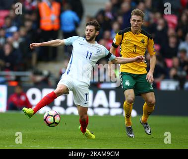 Der englische Adam Lallana während der FIFA WM-Qualifikation - Europäisches Spiel der Gruppe F zwischen England und Litauen im Wembley Stadium London 26. März 2017 (Foto: Kieran Galvin/NurPhoto) *** Bitte benutzen Sie die Gutschrift aus dem Credit Field *** Stockfoto