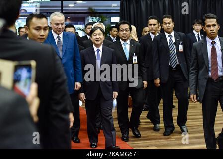 Der japanische Kronprinz Naruhito, aufgenommen während seines Besuchs in Malaysia an der Universität von Malaiisch in Kuala Lumpur am 14. April 2017. Naruhito ist auf einem fünftägigen Besuch in Malaysia. (Foto von Chris Jung/NurPhoto) *** Bitte nutzen Sie die Gutschrift aus dem Kreditfeld *** Stockfoto