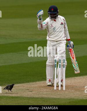 Während der Specsavers County Championship - Diviision ein Spiel zwischen Surrey CCC und Lancashire CCC im Kia Oval, London am 14. April 2017 (Foto von Kieran Galvin/NurPhoto) *** Bitte benutzen Sie die Gutschrift aus dem Kreditfeld *** Stockfoto