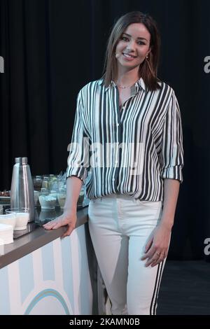 Die Schauspielerin Dafne Fernandez nimmt an der Präsentation von GastroRuta Delis im Platea-Raum von Madrid Teil. SpaÃ±A 24. April 2017 (Foto von Oscar Gonzalez/NurPhoto) *** Bitte benutzen Sie die Gutschrift aus dem Kreditfeld *** Stockfoto