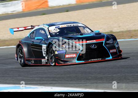 Lexus RC-F GT3 von Farnbacher Racing gefahren von Dominik Farnbacher und Mario Farnbacher während des freien Trainings der International GT Open, auf dem Circuit de Estoril, Portugal, am 28. April 2017.(Foto von Bruno Barros / DPI / NurPhoto) *** Bitte nutzen Sie die Gutschrift aus dem Credit Field *** Stockfoto