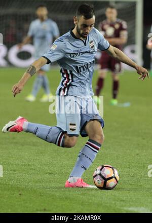 Bruno Fernandes beim Spiel der Serie A zwischen Turin und Sampdoria, in Turin, am 29. April 2016 (Foto: Loris Roselli/NurPhoto). *** Bitte verwenden Sie Credit from Credit Field *** Stockfoto