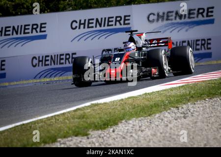 Romain Grosjean, von Hass F1, während der ersten Trainingseinheit des GP von Spanien in Montmeló, auf dem Circuit Catalunya am 12. Mai 2017 (Foto von Miquel Llop/NurPhoto) *** Bitte benutzen Sie die Gutschrift aus dem Credit Field *** Stockfoto