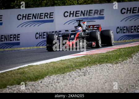 Romain Grosjean, von Hass F1, während der ersten Trainingseinheit des GP von Spanien in Montmeló, auf dem Circuit Catalunya am 12. Mai 2017 (Foto von Miquel Llop/NurPhoto) *** Bitte benutzen Sie die Gutschrift aus dem Credit Field *** Stockfoto