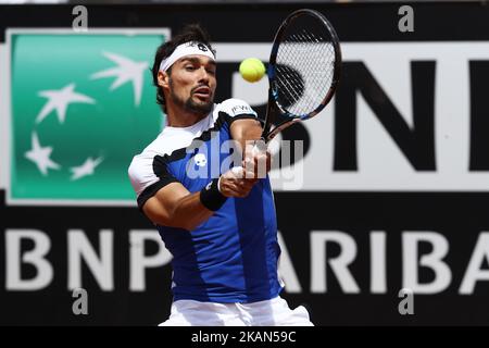 Tennis ATP Internazionali d'Italia BNL Dritte Runde Fabio Fognini (ITA) im Foro Italico in Rom, Italien am 18. Mai 2017. (Foto von Matteo Ciambelli/NurPhoto) *** Bitte nutzen Sie die Gutschrift aus dem Kreditfeld *** Stockfoto