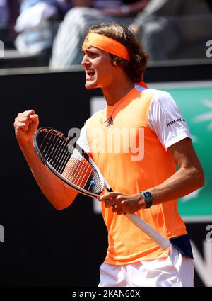 Tennis ATP Internazionali d'Italia BNL Viertelfinale Alexander Zverev (GER) beim Foro Italico in Rom, Italien am 19. Mai 2017. (Foto von Matteo Ciambelli/NurPhoto) *** Bitte nutzen Sie die Gutschrift aus dem Kreditfeld *** Stockfoto