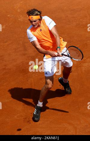 Tennis ATP Internazionali d'Italia BNL Viertelfinale Alexander Zverev (GER) beim Foro Italico in Rom, Italien am 19. Mai 2017. (Foto von Matteo Ciambelli/NurPhoto) *** Bitte nutzen Sie die Gutschrift aus dem Kreditfeld *** Stockfoto