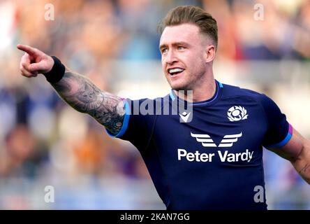 Fileboto vom 12-03-2022 von Stuart Hogg aus Schottland, der sein erstes Spiel in Schottland beginnen wird, nachdem er Jamie Ritchie den Captaincy verloren hat, als er am Samstag zum Herbsttest nach Fidschi zurückkehrt. Ausgabedatum: Donnerstag, 3. November 2022. Stockfoto