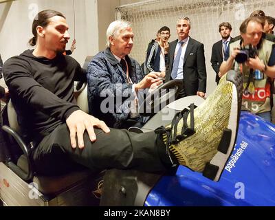 Zlatan Ibrahimovic in der Friends Arena vor dem Finale der UEFA Europa League Manchester United gegen Ajax im Friend Arena-Stadion am 24.. Mai 2017 in Stockholm, Schweden. (Foto von Ahmad Mora/NurPhoto) *** Bitte nutzen Sie die Gutschrift aus dem Kreditfeld *** Stockfoto