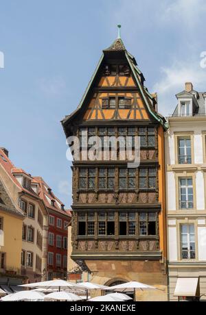 Das Kammerzell-Haus in Straßburg, einer Stadt im Elsass in Frankreich Stockfoto