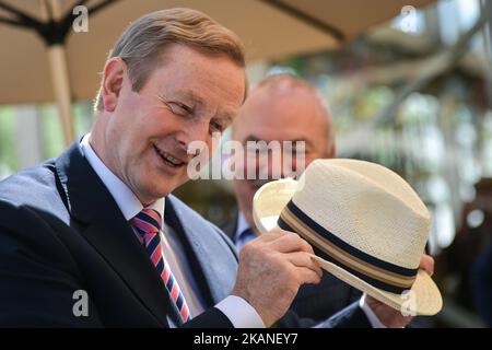 Der irische Taoiseach Enda Kenny beim Bloom Festival, Irlands größtem Gartenfest, während einer seiner letzten öffentlichen Erscheinungen als Taoiseach. Am Freitag, den 2. Juni 2017, in Dublin, Irland. Foto von Artur Widak *** Bitte nutzen Sie die Gutschrift aus dem Kreditfeld *** Stockfoto