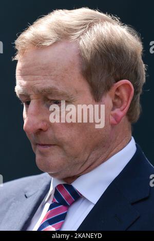 Der irische Taoiseach Enda Kenny beim Bloom Festival, Irlands größtem Gartenfest, während einer seiner letzten öffentlichen Erscheinungen als Taoiseach. Am Freitag, den 2. Juni 2017, in Dublin, Irland. Foto von Artur Widak *** Bitte nutzen Sie die Gutschrift aus dem Kreditfeld *** Stockfoto