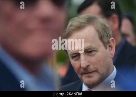 Der irische Taoiseach Enda Kenny beim Bloom Festival, Irlands größtem Gartenfest, während einer seiner letzten öffentlichen Erscheinungen als Taoiseach. Am Freitag, den 2. Juni 2017, in Dublin, Irland. Foto von Artur Widak *** Bitte nutzen Sie die Gutschrift aus dem Kreditfeld *** Stockfoto