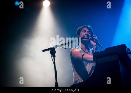 MAILAND, ITALIEN- 7. JUNI 2017- Taylor Hanson von der amerikanischen Pop-Rock-Band Hanson auf der Bühne beim Auftritt bei Fabrique in Mailand, Italien (Foto: Roberto Finizio/NurPhoto) *** Bitte benutzen Sie die Gutschrift aus dem Credit Field *** Stockfoto