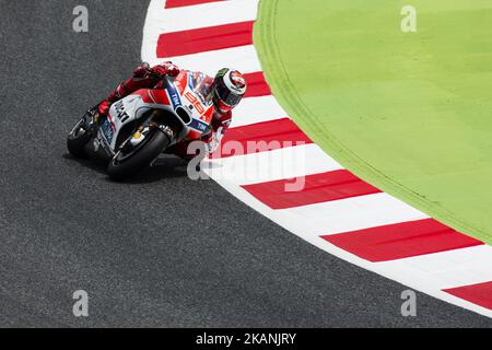 99 Jorge Lorenzo aus Spanien vom Ducati Team (Ducati) während des Monter Energy Catalonia Grand Prix, auf dem Circuit de Barcelona-Catalunya am 9. Juni 2017. (Foto von Xavier Bonilla/NurPhoto) *** Bitte nutzen Sie die Gutschrift aus dem Kreditfeld *** Stockfoto