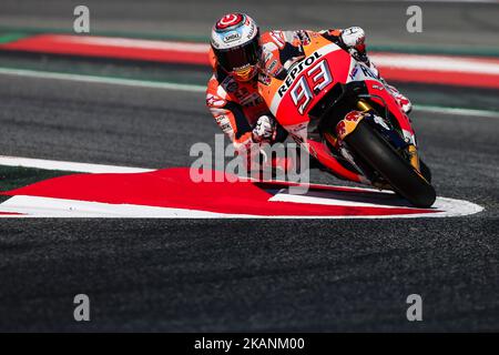 93 Marc Marquez aus Spanien vom Repsol Honda Team (Honda) während des Monter Energy Catalonia Grand Prix, auf dem Circuit de Barcelona-Catalunya am 10. Juni 2017. (Foto von Xavier Bonilla/NurPhoto) *** Bitte nutzen Sie die Gutschrift aus dem Kreditfeld *** Stockfoto