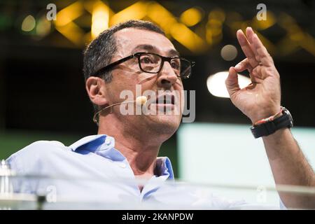 Co-Chef und Spitzenkandidat der Grünen (Buendnis 90/die Grünen) für die Bundestagswahl Cem Oezdemir spricht während des Bundeskongresses am 16. Juni 2017 im Velodrom in Berlin. (Foto von Emmanuele Contini/NurPhoto) *** Bitte benutzen Sie die Gutschrift aus dem Kreditfeld *** Stockfoto