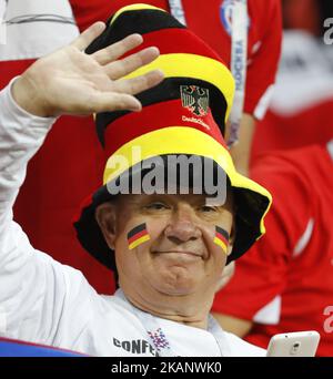 Unterstützung der deutschen Nationalmannschaft beim Spiel der Gruppe B - FIFA Confederations Cup Russia 2017 zwischen Deutschland und Chile in der Kazan Arena am 22. Juni 2017 in Kazan, Russland. (Foto von Mike Kireev/NurPhoto) *** Bitte nutzen Sie die Gutschrift aus dem Kreditfeld *** Stockfoto