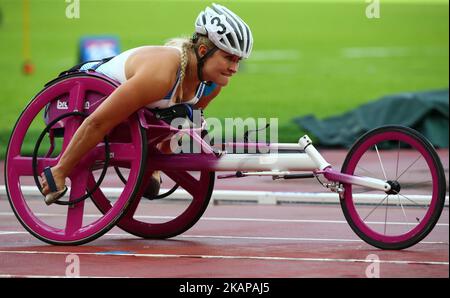 Samantha Kinghorn of Great Britain Finale der Frauen 800m T53 während der World para Athletics Championships im Londoner Stadion am 23. Juli 2017 (Foto von Kieran Galvin/NurPhoto) *** Bitte benutzen Sie die Gutschrift aus dem Credit Field *** Stockfoto