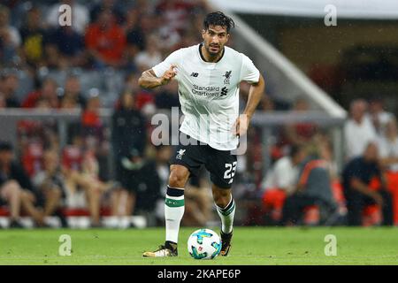 Emre Can von Liverpool beim zweiten Audi Cup Fußballspiel zwischen dem FC Bayern München und dem FC Liverpool im Stadion in München am 1. August 2017. (Foto von Matteo Ciambelli/NurPhoto) *** Bitte nutzen Sie die Gutschrift aus dem Kreditfeld *** Stockfoto