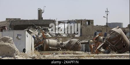 Die Kämpfe in West-Mossul gehen zu Ende, wobei große Teile der Stadt durch die Kämpfe zerstört werden. West Mosul, 02. August 2017 (Foto von Noe Falk Nielsen/NurPhoto) *** Bitte nutzen Sie die Gutschrift aus dem Kreditfeld *** Stockfoto