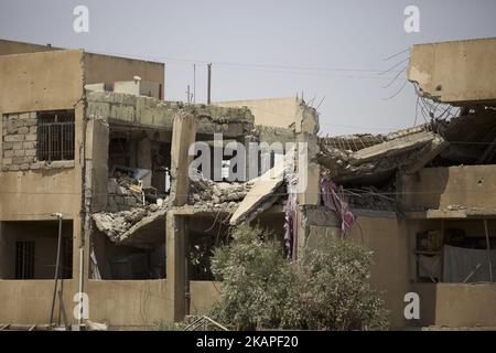 Die Kämpfe in West-Mossul gehen zu Ende, wobei große Teile der Stadt durch die Kämpfe zerstört werden. West Mosul, 02. August 2017 (Foto von Noe Falk Nielsen/NurPhoto) *** Bitte nutzen Sie die Gutschrift aus dem Kreditfeld *** Stockfoto