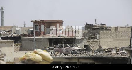 Die Kämpfe in West-Mossul gehen zu Ende, wobei große Teile der Stadt durch die Kämpfe zerstört werden. West Mosul, 02. August 2017 (Foto von Noe Falk Nielsen/NurPhoto) *** Bitte nutzen Sie die Gutschrift aus dem Kreditfeld *** Stockfoto
