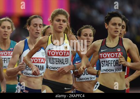 Konstanze KLOSTERALFEN, Deutschland, während der Vorrunde über 1500 Meter im Londoner Stadion am 4. August 2017 bei der Leichtathletik-Weltmeisterschaft 2017. (Foto von Ulrik Pedersen/NurPhoto) *** Bitte nutzen Sie die Gutschrift aus dem Kreditfeld *** Stockfoto