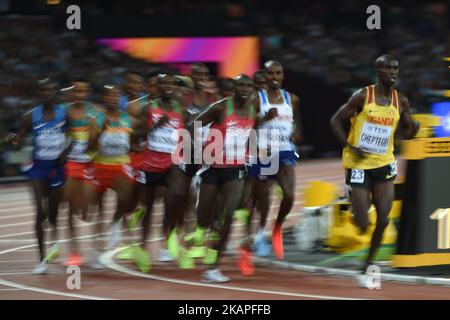 Joshua Kiprui CHEPTEGEI, Uganda, beim Finale 10000 im Londoner Stadion am 4. August 2017 bei der Leichtathletik-Weltmeisterschaft 2017. (Foto von Ulrik Pedersen/NurPhoto) *** Bitte nutzen Sie die Gutschrift aus dem Kreditfeld *** Stockfoto