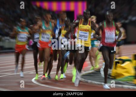 Joshua Kiprui CHEPTEGEI, Uganda, beim Finale 10000 im Londoner Stadion am 4. August 2017 bei der Leichtathletik-Weltmeisterschaft 2017. (Foto von Ulrik Pedersen/NurPhoto) *** Bitte nutzen Sie die Gutschrift aus dem Kreditfeld *** Stockfoto