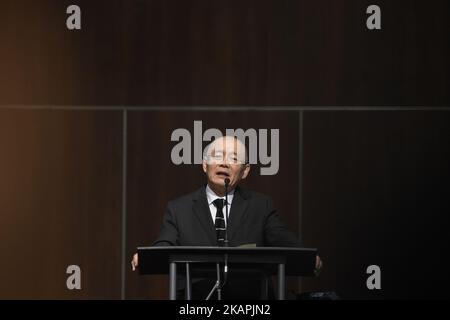 Der kanadische Pastor Hyeon Soo Lim nahm am 13. August 2017 an einem Sonntagsgottesdienst in seiner Kirche in Mississauga, Ontario, Teil. Nach zweieinhalb Jahren Haft in Nordkorea kam er mit seiner Familie und der Kirche wieder zusammen. Zum ersten Mal nach seiner Freilassung beschrieb er die harten Bedingungen, die er während seiner Haft in Nordkorea durchgemacht hatte. (Foto von Arindam Shivaani/NurPhoto) *** Bitte nutzen Sie die Gutschrift aus dem Kreditfeld *** Stockfoto