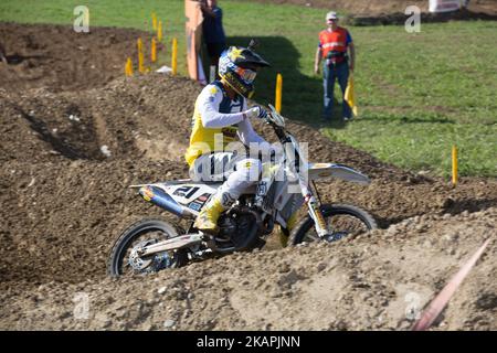 21 Paulin Gautier Husqvarna FRA MCM Rockstar Energy Husqvarna Factory Racing während der MXGP Weltmeisterschaft Schweiz am 13. August 2017 in Frauenfeld, Schweiz. (Foto von Fabio Averna/NurPhoto) *** Bitte nutzen Sie die Gutschrift aus dem Kreditfeld *** Stockfoto