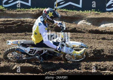 21 Paulin Gautier Husqvarna FRA MCM Rockstar Energy Husqvarna Factory Racing während der MXGP Weltmeisterschaft Schweiz am 13. August 2017 in Frauenfeld, Schweiz. (Foto von Fabio Averna/NurPhoto) *** Bitte nutzen Sie die Gutschrift aus dem Kreditfeld *** Stockfoto