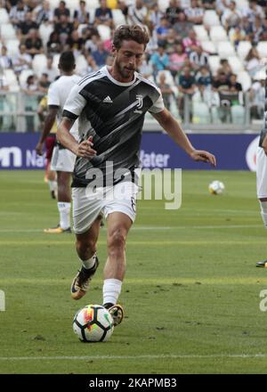 Claudio Marchisio beim Spiel der Serie A zwischen Juventus und Cagliari in Turin am 19. August 2017 (Foto: Loris Roselli/NurPhoto). Stockfoto