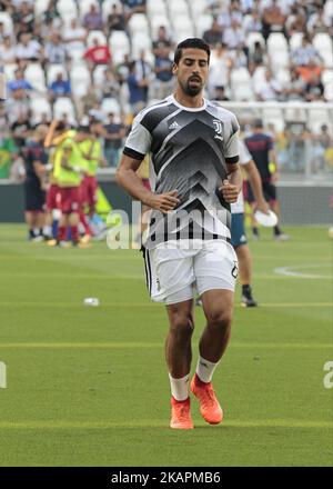 Sami Khedira beim Spiel der Serie A zwischen Juventus und Cagliari, in Turin, am 19. August 2017 (Foto: Loris Roselli/NurPhoto). Stockfoto