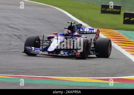 55 SAINZ Carlos aus Spanien vom Team Toro Rosso während des Grand Prix der Formel 1 in Belgien auf dem Circuit de Spa-Francorchamps am 26. August 2017 in Spa, Belgien. (Foto von Xavier Bonilla/NurPhoto) Stockfoto