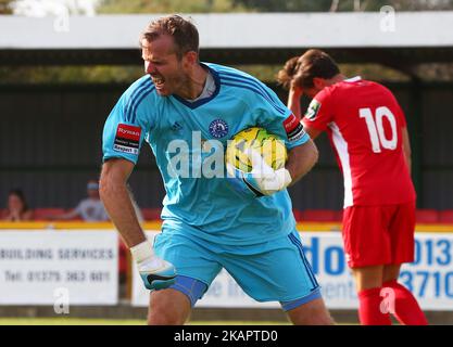 Alan Julian von Billericay Town beim Bostik League Premier Division Spiel zwischen Thurrock gegen Billericay Town am Ship Lane Ground, Aveley, UK am 28. August 2017. (Foto von Kieran Galvin/NurPhoto) Stockfoto