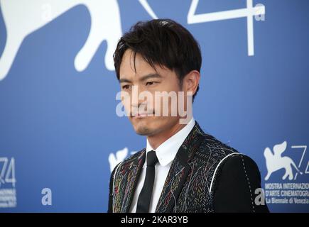 Venedig, Italien. 07. September 2017 Le Geng nehmen an der Fotoaufnahme des Films 'Jian Nian Hua' (Engel tragen Weiß) Teil, der im Wettbewerb beim Filmfestival in Venedig 74. vorgestellt wurde (Foto von Matteo Chinellato/NurPhoto) Stockfoto