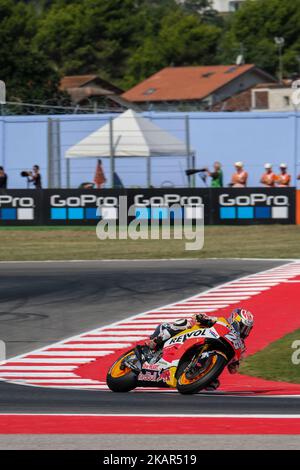 26 DANI PEDROSA (Spanien), HRC Repsol Honda Team, Honda RC213V Maschine, Gran Premio Tribul Mastercard di San Marino e della Riviera di Rimini, Aktion während der MotoGP FP3 auf dem Marco Simoncelli World Circuit für die MotoGP Weltmeisterschaft 13., Vom 8.. Bis 10. 2017. September in Misano Adriatico, Italien, am 9. September 2017. (Foto von Felice Monteleone/NurPhoto) Stockfoto