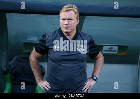 Everton Manager Ronald Koeman während des UEFA Europa League Group E Fußballspiels Atalanta gegen Everton im Stadio CittÃ del Tricolore in Reggio Emilia am 14. September 2017. (Foto von Matteo Ciambelli/NurPhoto) Stockfoto